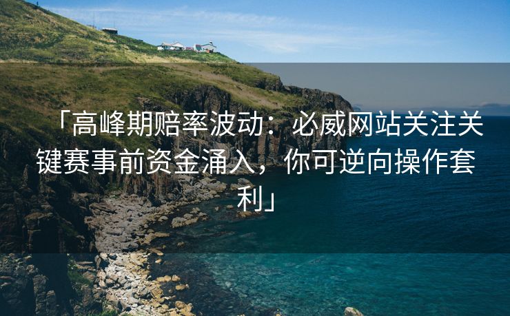 「高峰期赔率波动：必威网站关注关键赛事前资金涌入，你可逆向操作套利」